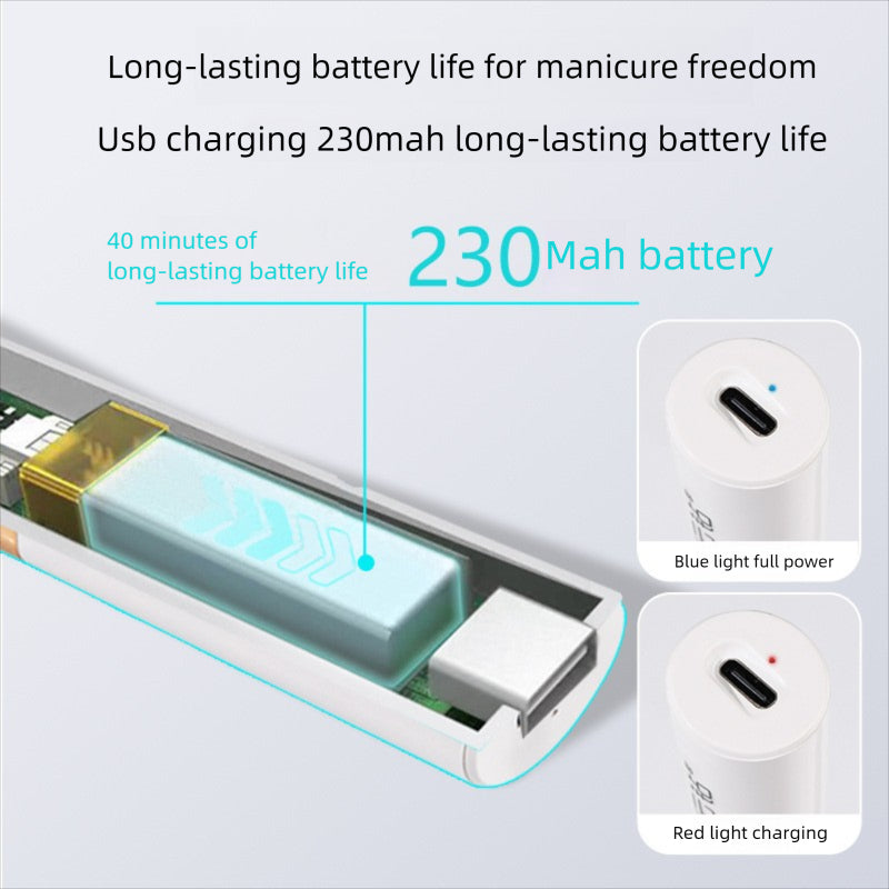 USB Rechargeable Mini 1 Finger UV LED Nail Lamp, Quick Curing Portable Nail Dryer