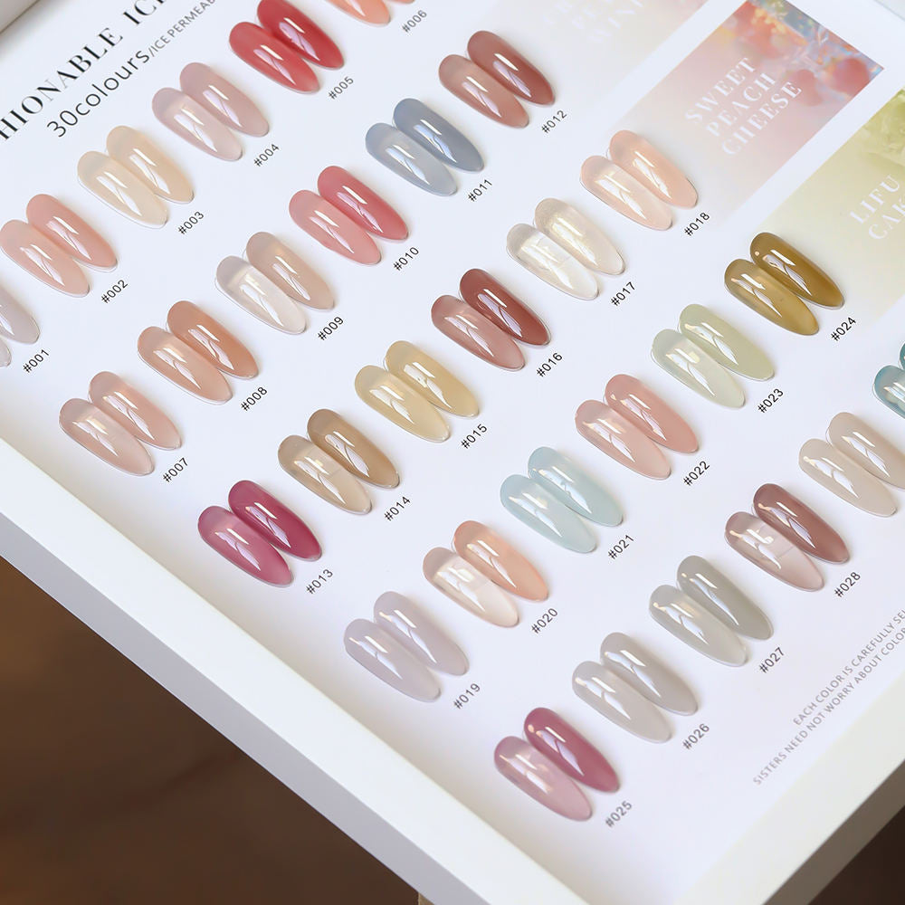 30 Colors  15ML Peach Panna Cotta Long Lasting Soak Off UV LED Nail Gel Polish