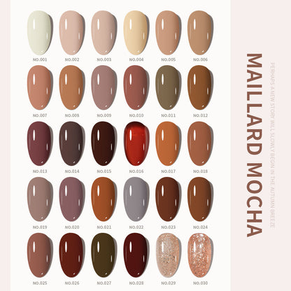 30 Colors  15ML Maillard Caramel Mocha Soak Off UV LED Nail Gel, Early Autumn Trend Color