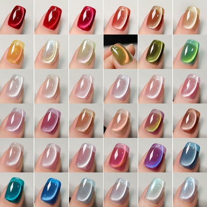 36 Colors Cat Eye Gel Nail Polish Set Nail Salon Professional 15ML Shining Glass Bead Gel Polish