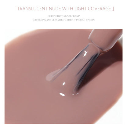 6 Color 15ml Sheer Nude Jelly Builder Gel, Natural Pink Milky Translucent Soak Off UV LED Nail Gel