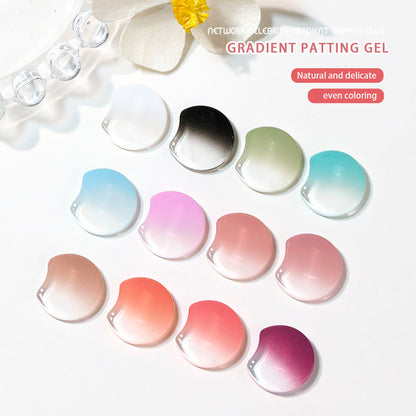 High Saturation Natural Blending Gradient Blusher UV Nail Gel Set