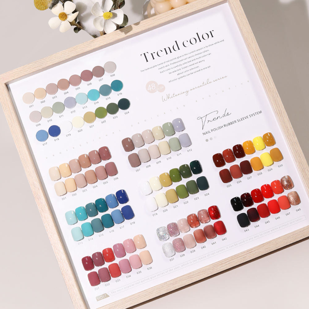 48 Color Whitening Brightening Complexion Shining Flash Bare Color Uv Gel Nail Polish