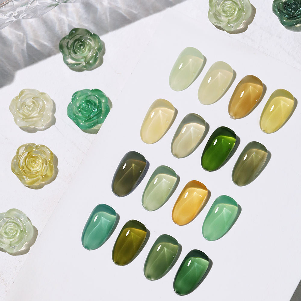 16 Color 15ml Mint Cream Green High Pigment Long Lasting Salon Grade Soak Off UV LED Nail Gel