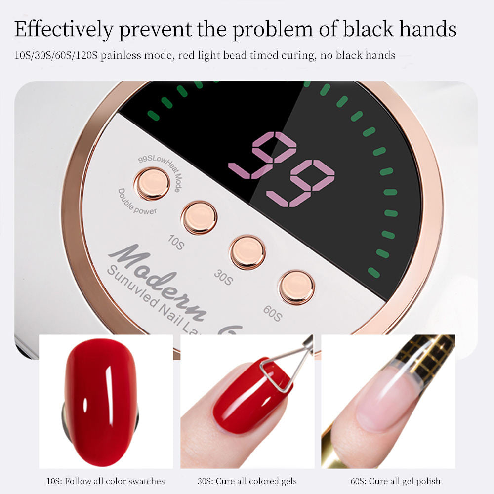 300W Handheld UV Nail Lamp 72 LEDs 365/405nm Red Light Portable Fast Dryer