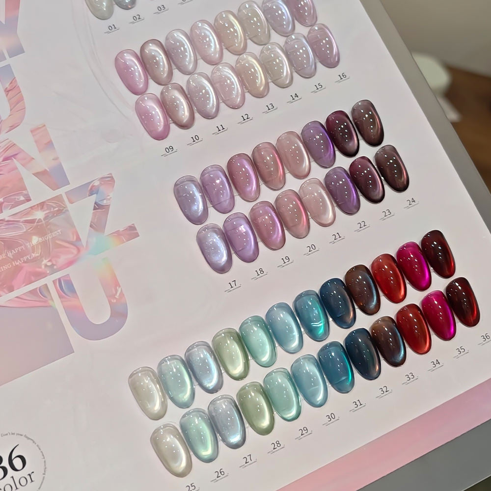 36 Colors Stroll Through Time Cat Eye Gel Polish Set UV LED Soak Off