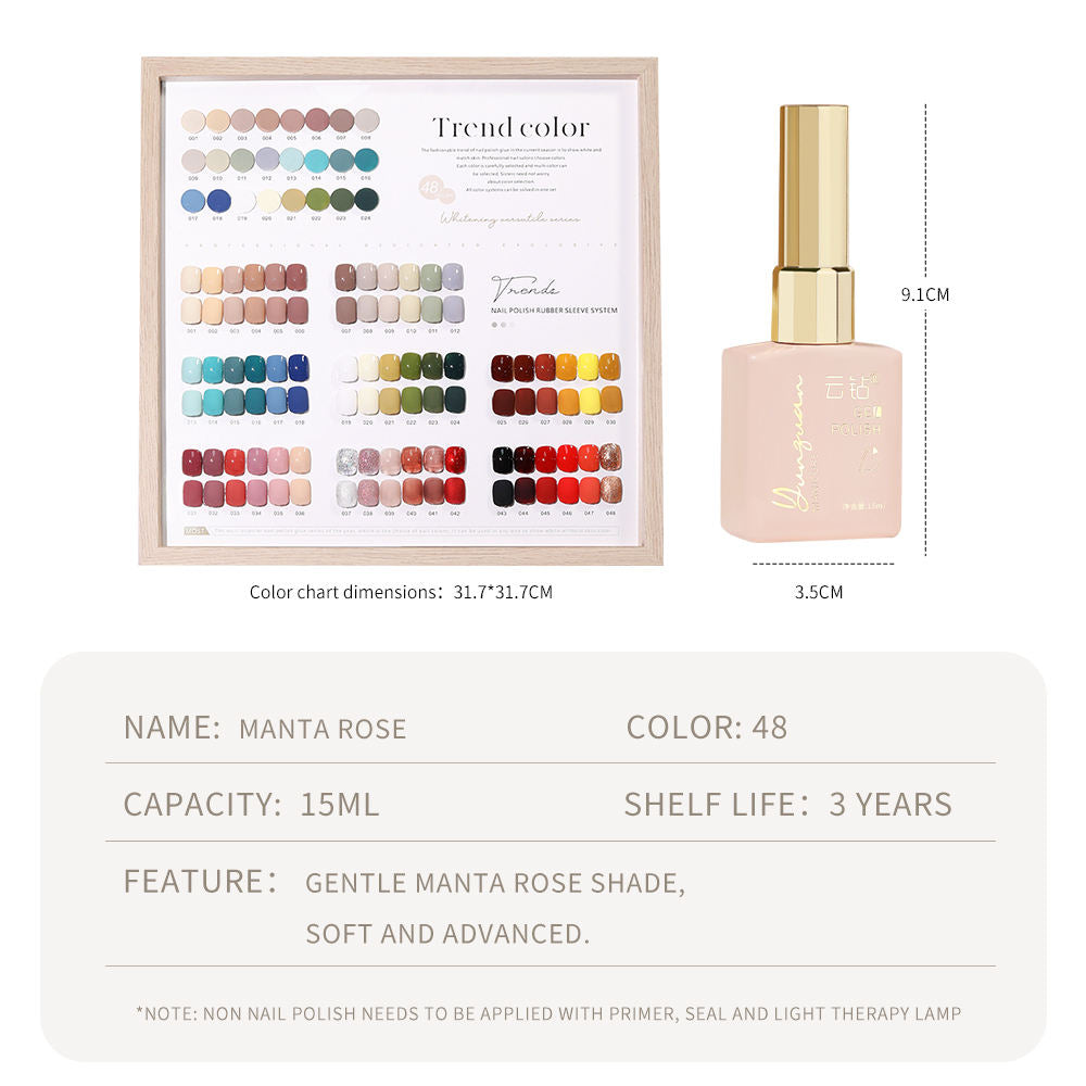 48 Color Whitening Brightening Complexion Shining Flash Bare Color Uv Gel Nail Polish