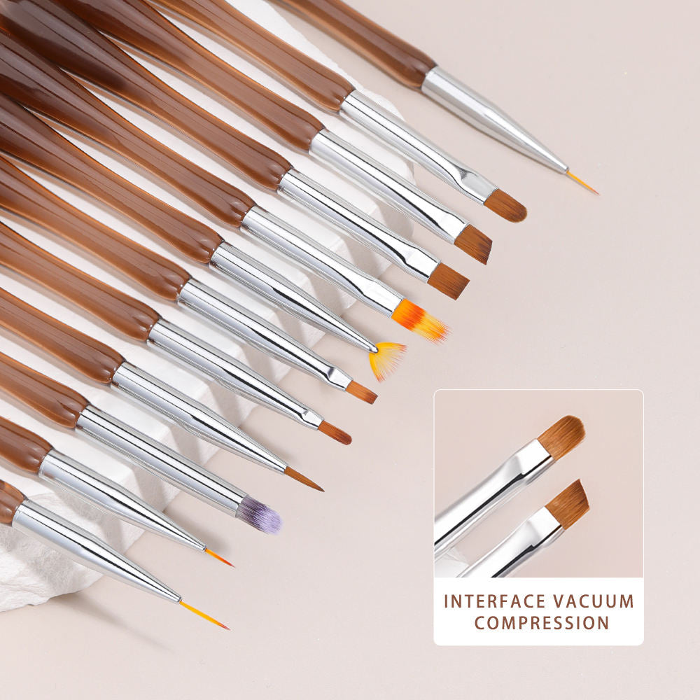 Nail Art Brush Set, UV Gel Painting Manicure Tools for Salon Use