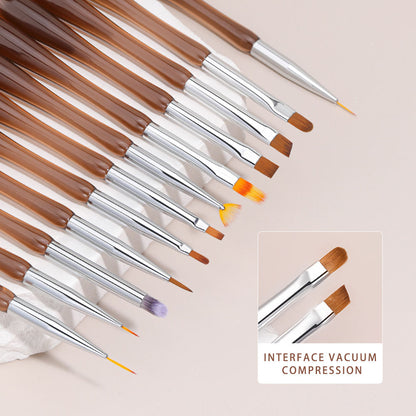 Nail Art Brush Set, UV Gel Painting Manicure Tools for Salon Use