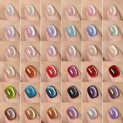 36 Colors Pearl Cat Eye Gel Polish Set Magnetic Aurora UV LED Soak Off Nail Gel