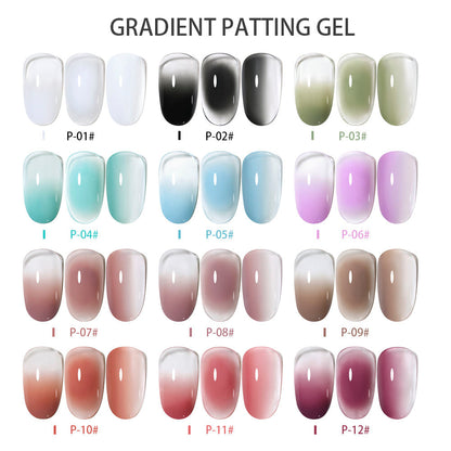 High Saturation Natural Blending Gradient Blusher UV Nail Gel Set