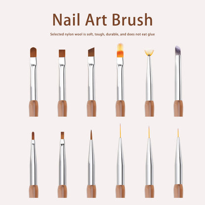 Nail Art Brush Set, UV Gel Painting Manicure Tools for Salon Use