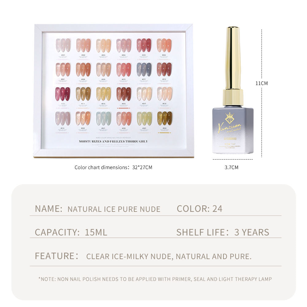 24 Colors Milky Nude Jelly Gel Polish UV LED Soak Off Nail Gel for Salon