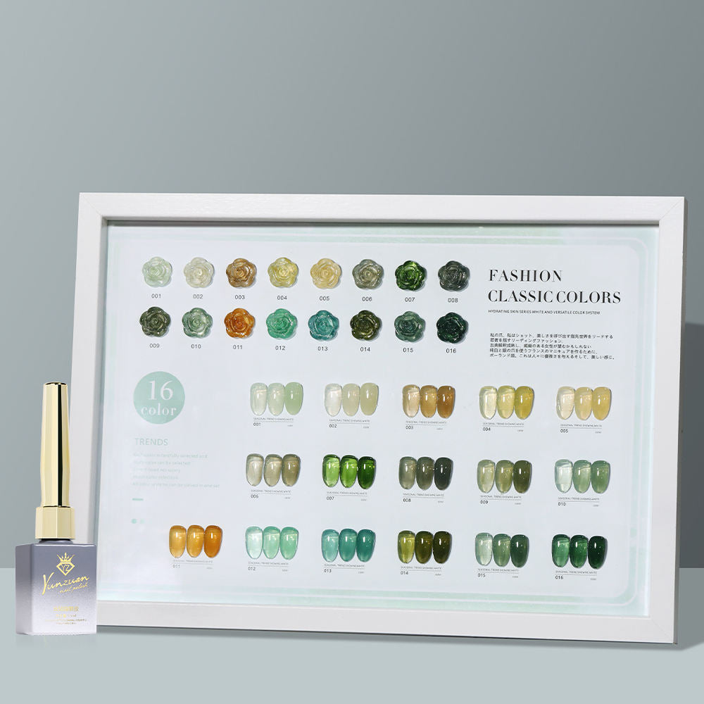 16 Color 15ml Mint Cream Green High Pigment Long Lasting Salon Grade Soak Off UV LED Nail Gel