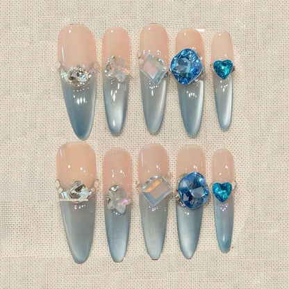 Stiletto Long Press On Nails for Ice Queen Glamour