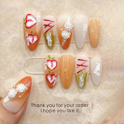 Almond Press On Nails - Handcrafted Design