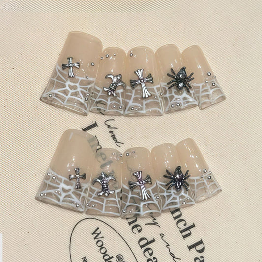 Duck Press-On Nails Crystal Lace