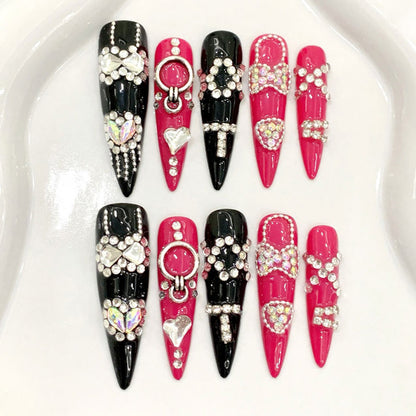 Press On Sharp Point Nail Art Fashion