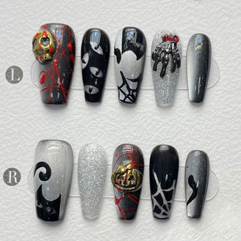 Coffin Medium Press On Nails for Date Night Glam