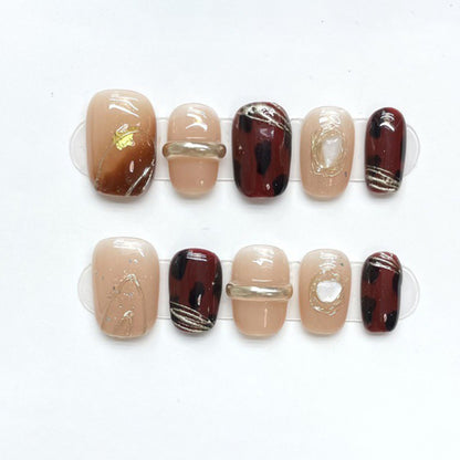 Coffin Short Press On Nails - Handcrafted