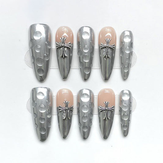 Stiletto Long Press On Nails for Gothic Elegance