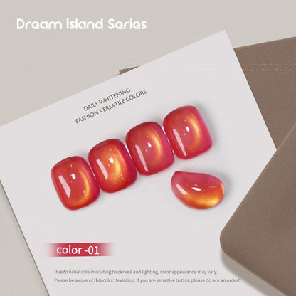 Dream Island 36 Colors Cat Eye Gel Polish Aurora Magnetic Glass Bead Soak Off UV LED Nail Gel