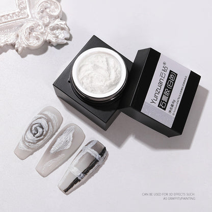 3D Embossed Plaster Gel - Viral Baroque Micro Carving Japanese Sand Carving UV Gel Nail Art