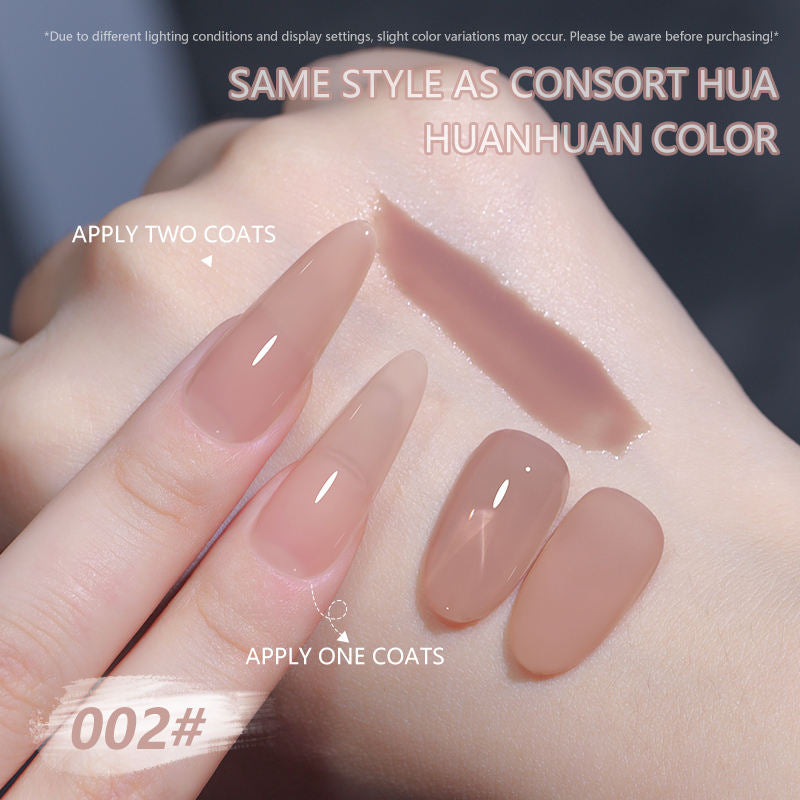 6 Color 15ml Sheer Nude Jelly Builder Gel, Natural Pink Milky Translucent Soak Off UV LED Nail Gel