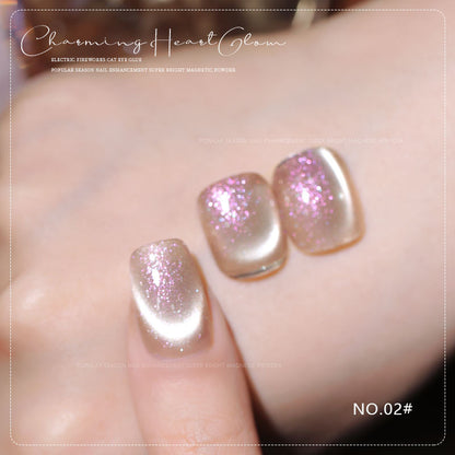 36 Colors Charming Heart Glow Cat Eye Gel Polish Set UV LED Soak