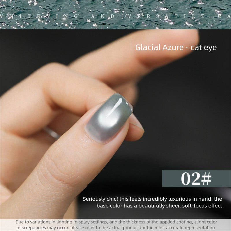10 Colors 15ml Reflective Glacial Azure Cat Eye UV Nail Gel, Designer Style with Magnet