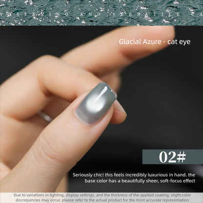 10 Colors 15ml Reflective Glacial Azure Cat Eye UV Nail Gel, Designer Style with Magnet