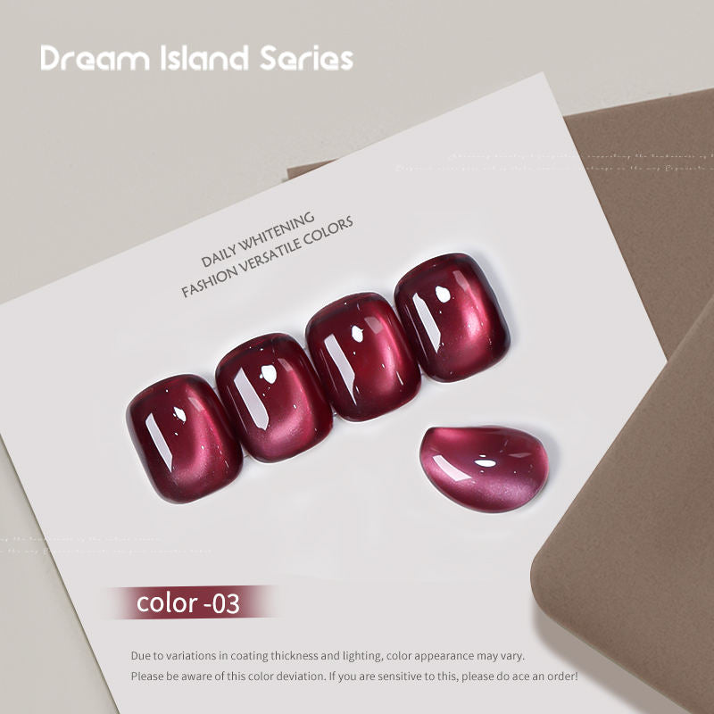 Dream Island 36 Colors Cat Eye Gel Polish Aurora Magnetic Glass Bead Soak Off UV LED Nail Gel