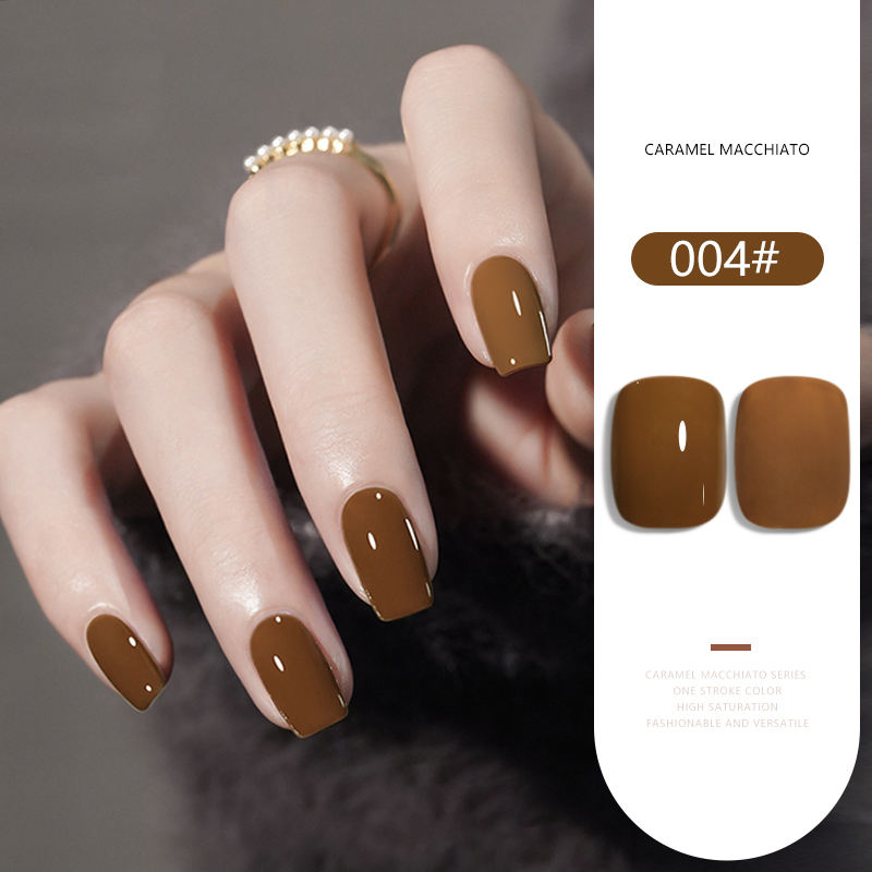 36 Colors Caramel Macchiato Nude Gel Polish Set 15ML Milky Brown UV LED Nail Gel