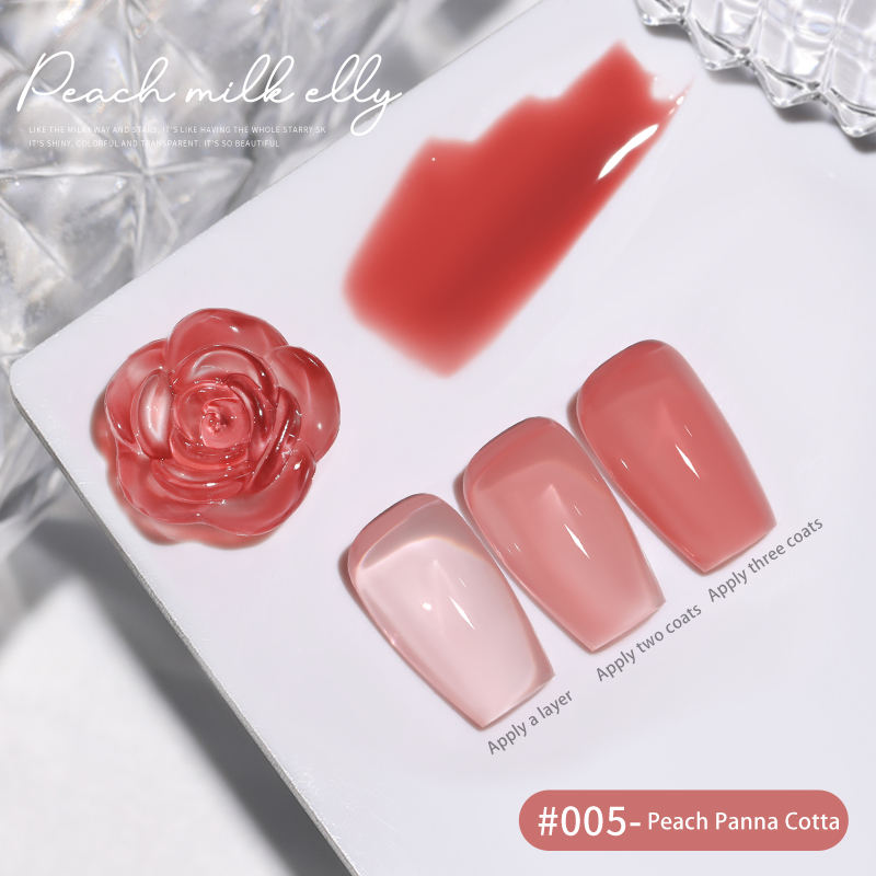 30 Colors  15ML Peach Panna Cotta Long Lasting Soak Off UV LED Nail Gel Polish