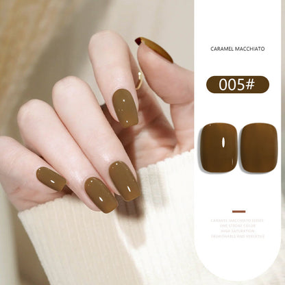 36 Colors Caramel Macchiato Nude Gel Polish Set 15ML Milky Brown UV LED Nail Gel