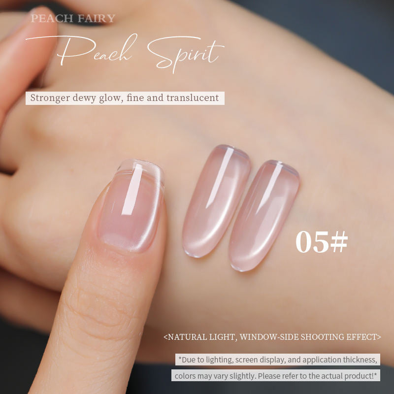 18 Colors 15ml Peach Pearl Jelly Translucent Cat Eye Soak Off UV LED Nail Gel Set