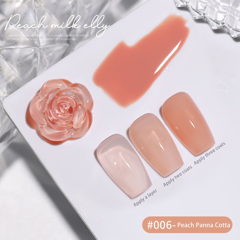 30 Colors  15ML Peach Panna Cotta Long Lasting Soak Off UV LED Nail Gel Polish