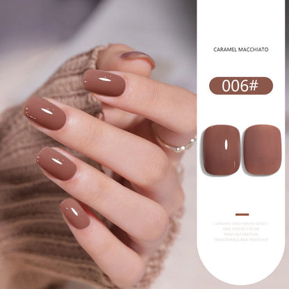 36 Colors Caramel Macchiato Nude Gel Polish Set 15ML Milky Brown UV LED Nail Gel
