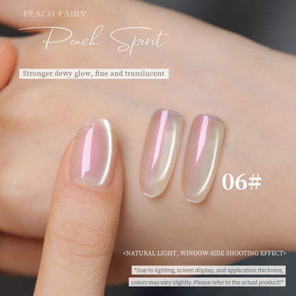 18 Colors 15ml Peach Pearl Jelly Translucent Cat Eye Soak Off UV LED Nail Gel Set