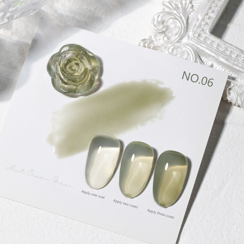 16 Color 15ml Mint Cream Green High Pigment Long Lasting Salon Grade Soak Off UV LED Nail Gel