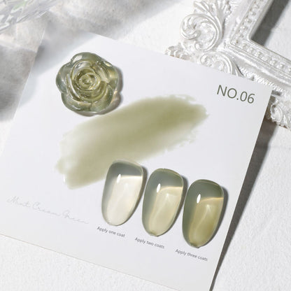16 Color 15ml Mint Cream Green High Pigment Long Lasting Salon Grade Soak Off UV LED Nail Gel