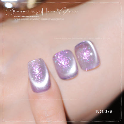36 Colors Charming Heart Glow Cat Eye Gel Polish Set UV LED Soak