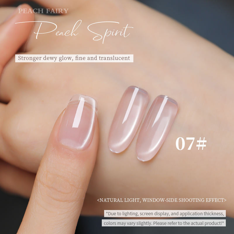18 Colors 15ml Peach Pearl Jelly Translucent Cat Eye Soak Off UV LED Nail Gel Set
