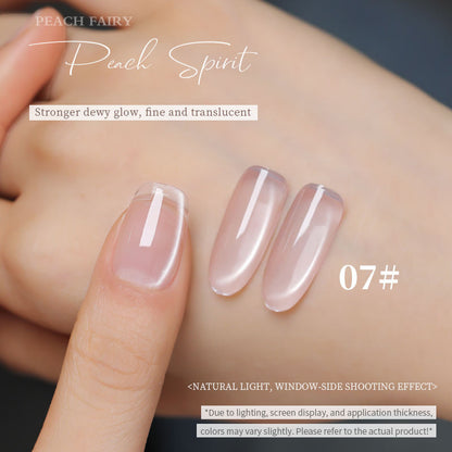 18 Colors 15ml Peach Pearl Jelly Translucent Cat Eye Soak Off UV LED Nail Gel Set