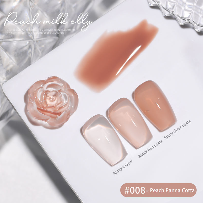 30 Colors  15ML Peach Panna Cotta Long Lasting Soak Off UV LED Nail Gel Polish