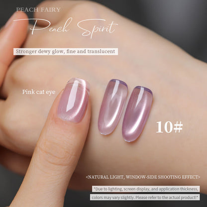 18 Colors 15ml Peach Pearl Jelly Translucent Cat Eye Soak Off UV LED Nail Gel Set