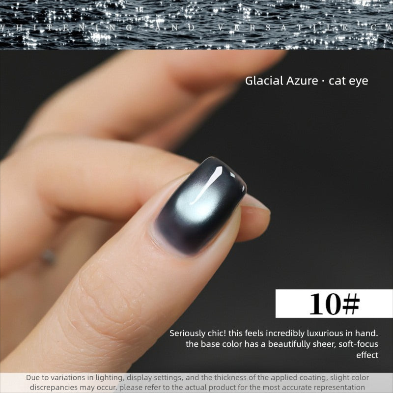 10 Colors 15ml Reflective Glacial Azure Cat Eye UV Nail Gel, Designer Style with Magnet