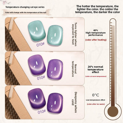 16 Colors 15ml Lambent Jade Temperature Color Changing Cloud Diamond Cat Eye UV Nail Gel