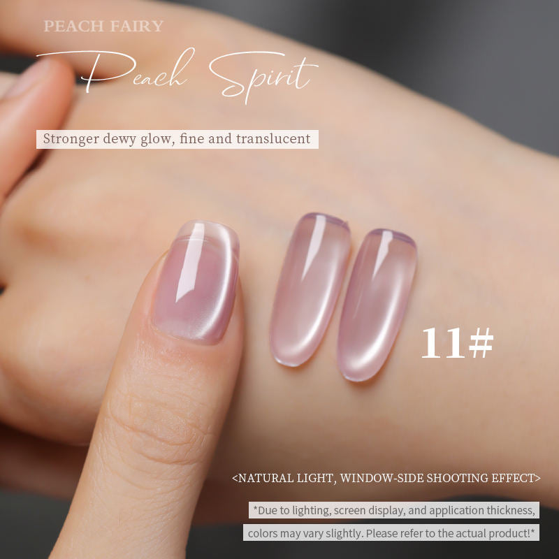 18 Colors 15ml Peach Pearl Jelly Translucent Cat Eye Soak Off UV LED Nail Gel Set