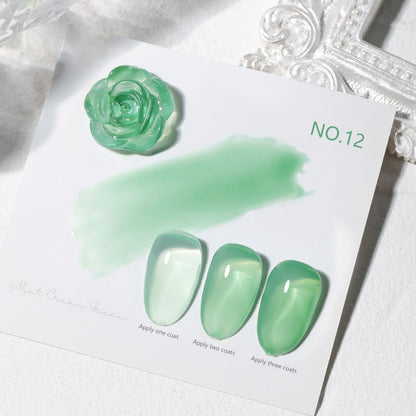 16 Color 15ml Mint Cream Green High Pigment Long Lasting Salon Grade Soak Off UV LED Nail Gel